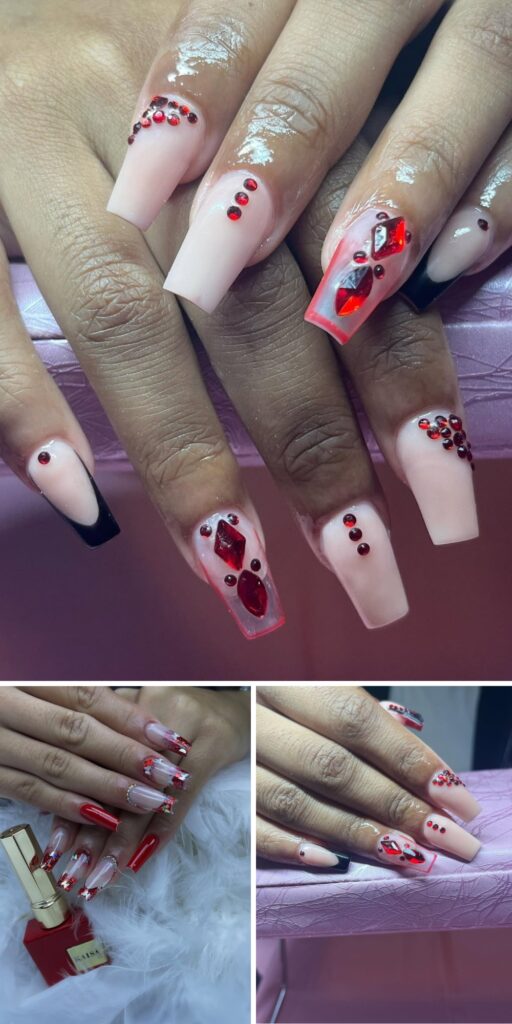 53 red coffin nails ideas