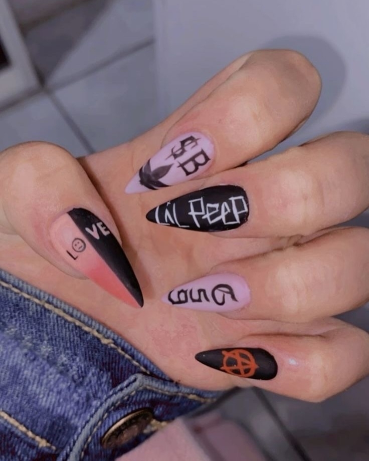 57 emo nails ideas