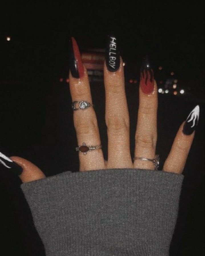 59 emo nails ideas