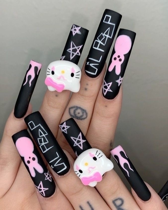 62 emo nails ideas