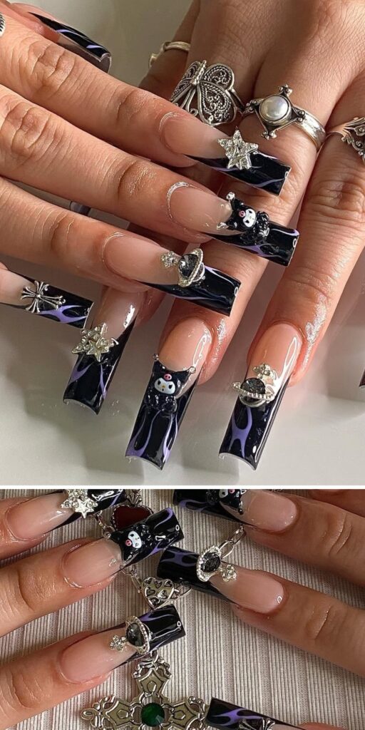 69 emo nails ideas