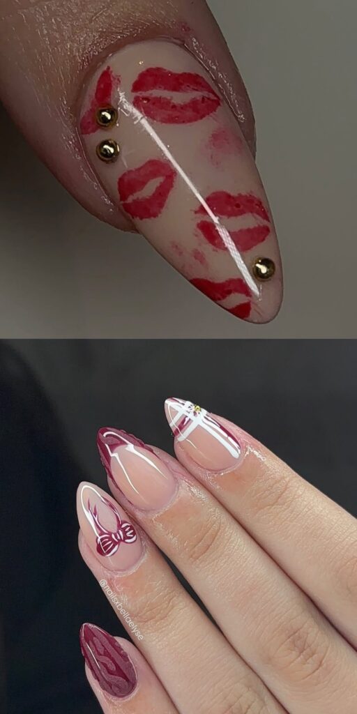 02 burgundy nails acrylic design 2025