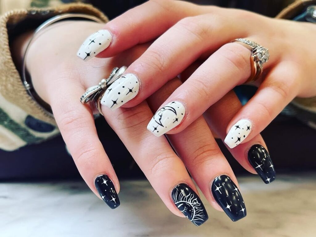 03 black coffin nails ideas