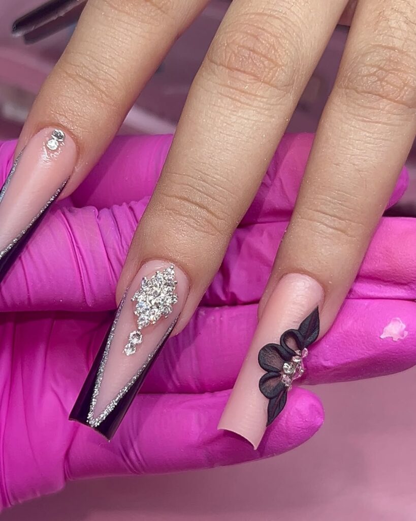 12 black coffin nails ideas