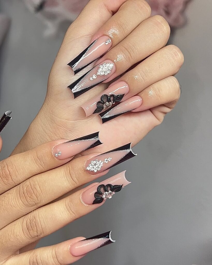 14 black coffin nails ideas