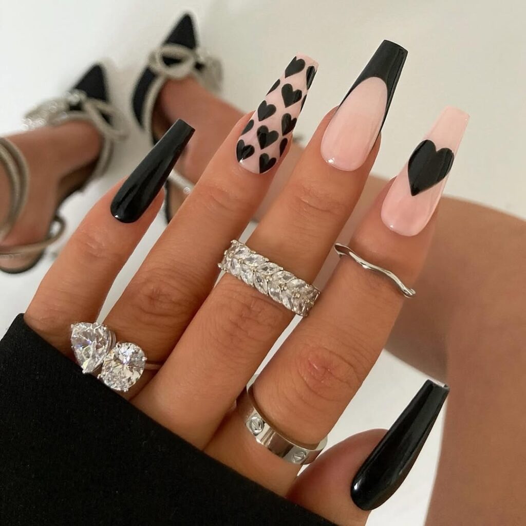 16 black coffin nails ideas