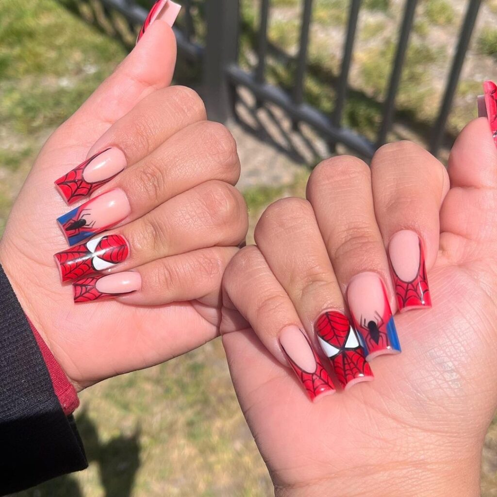 16 spider man nails idea 2025