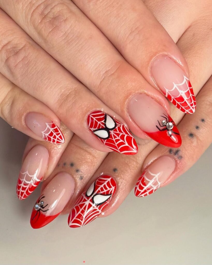 17 spider man nails idea 2025