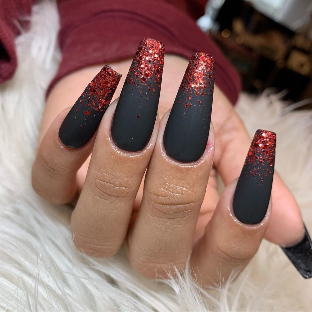 18 black coffin nails ideas