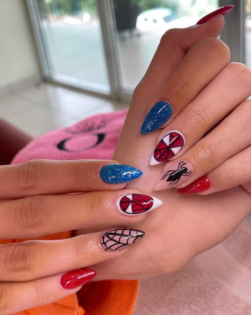 19 spider man nails idea 2025