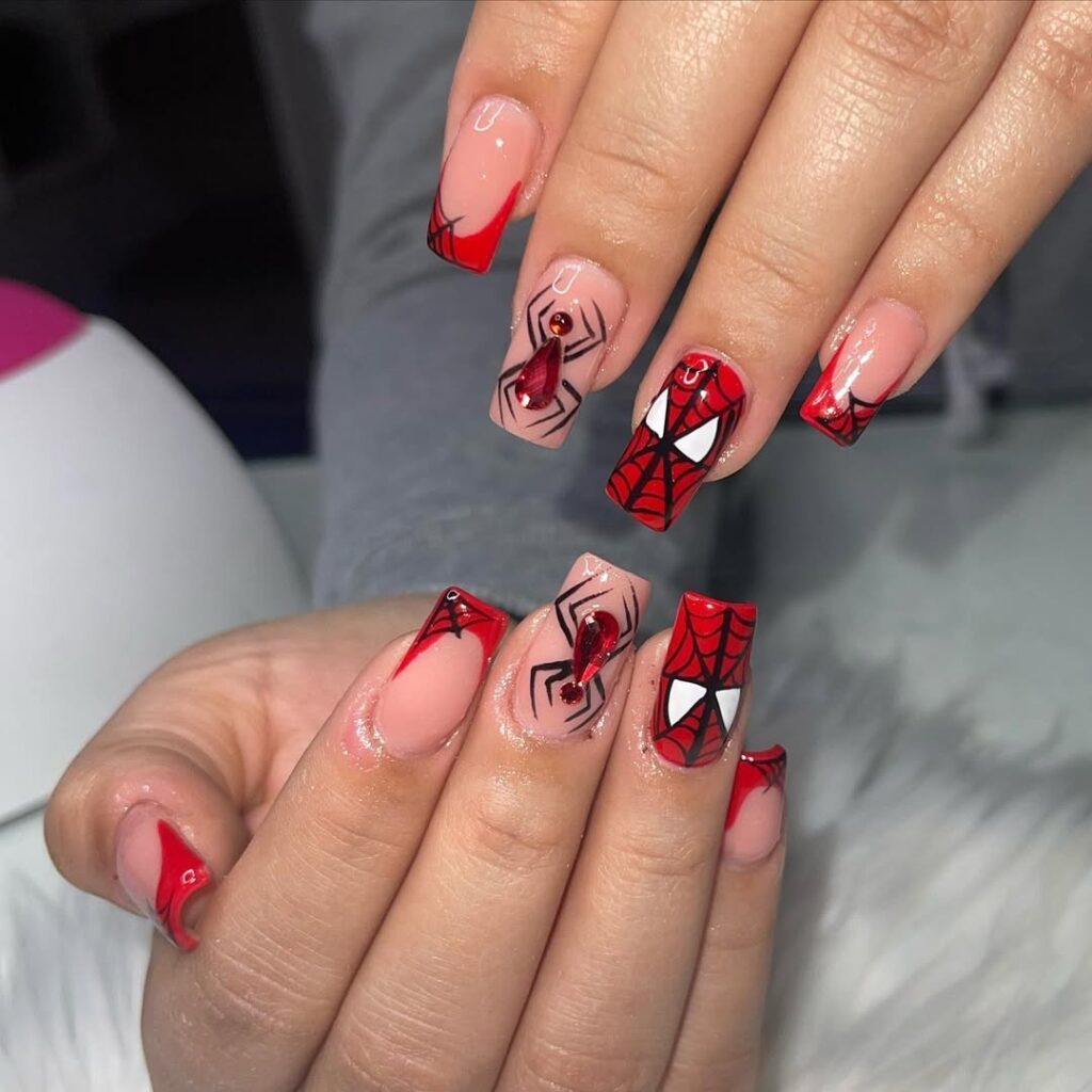 21 spider man nails idea 2025