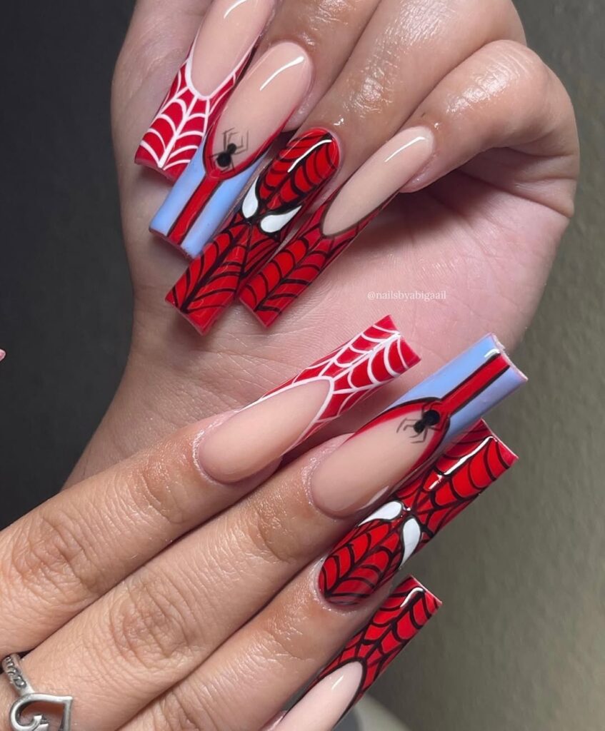 22 spider man nails idea 2025