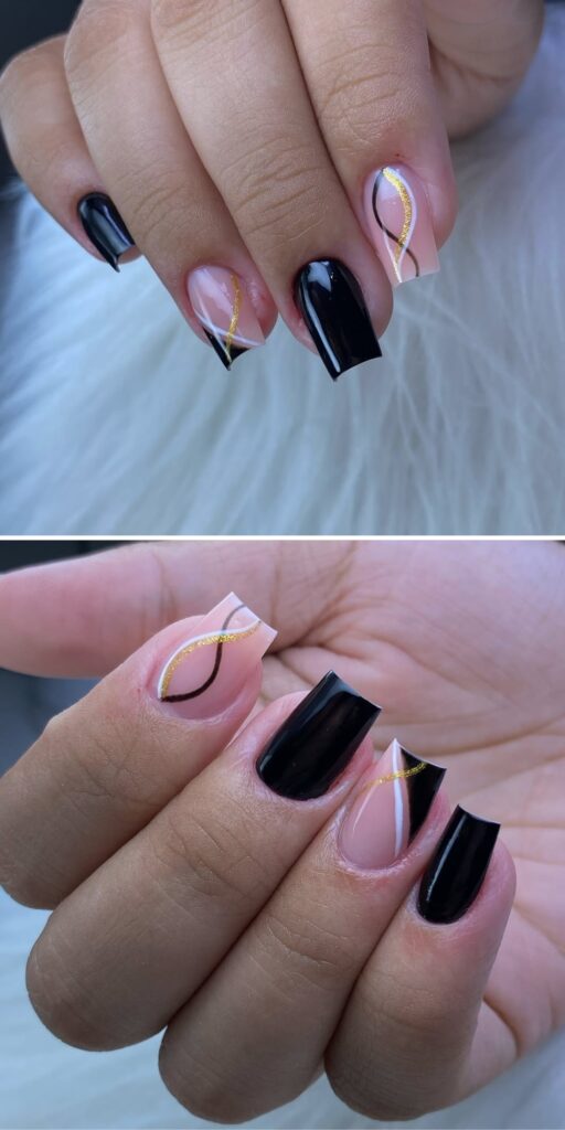 23 black coffin nails ideas