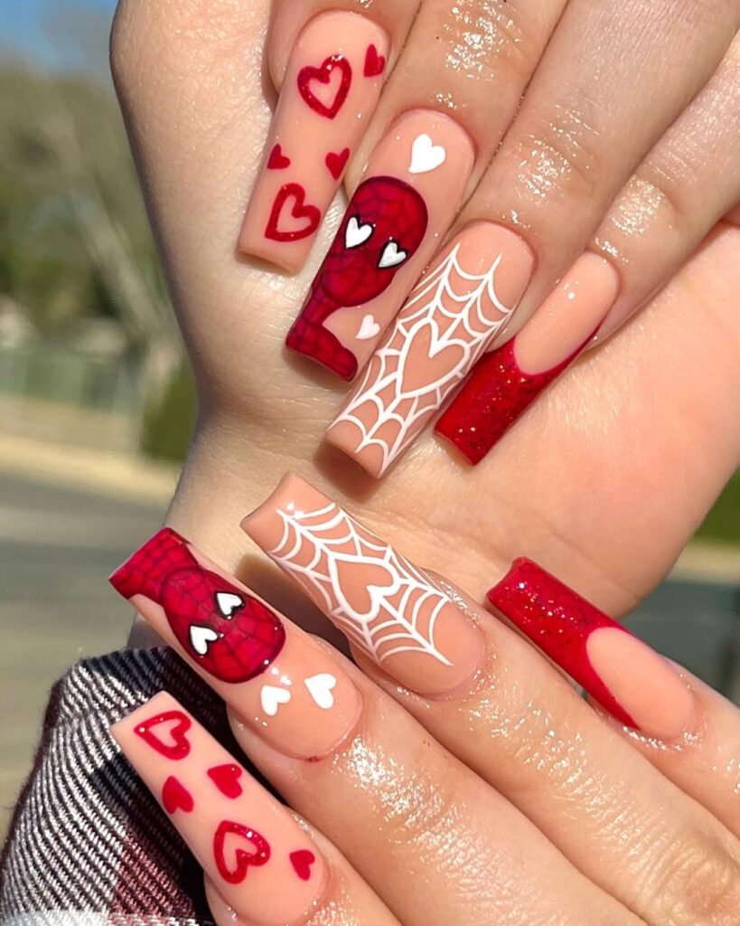 23 spider man nails idea 2025