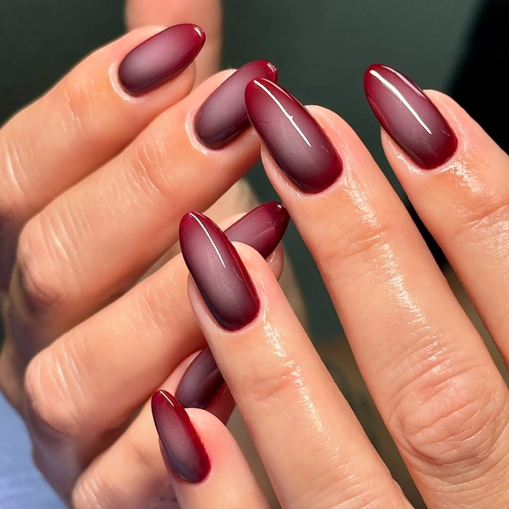 24 burgundy nails acrylic design 2025