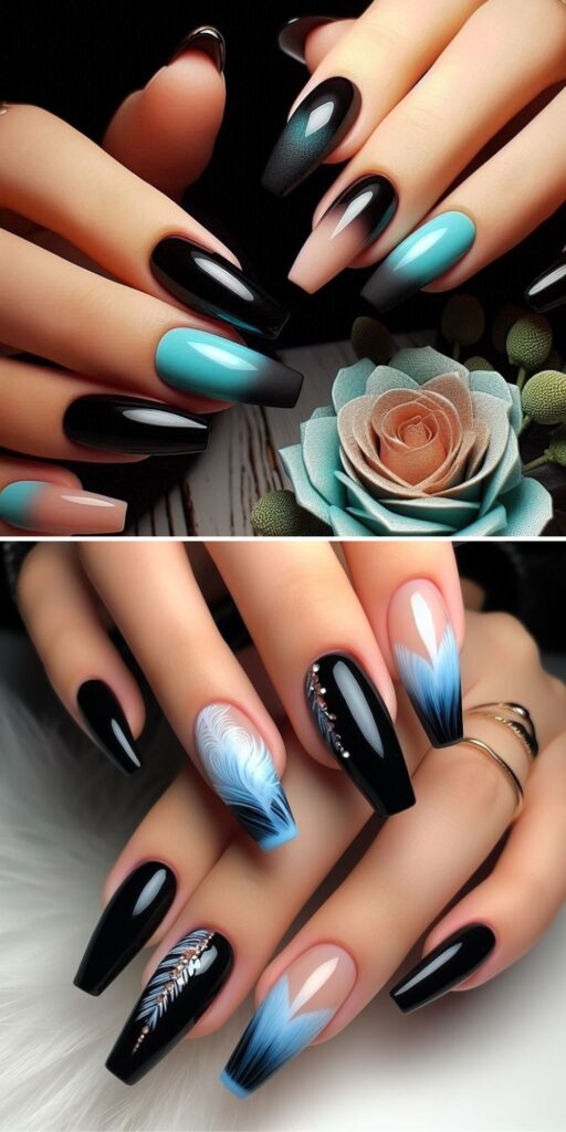 25 black coffin nails ideas