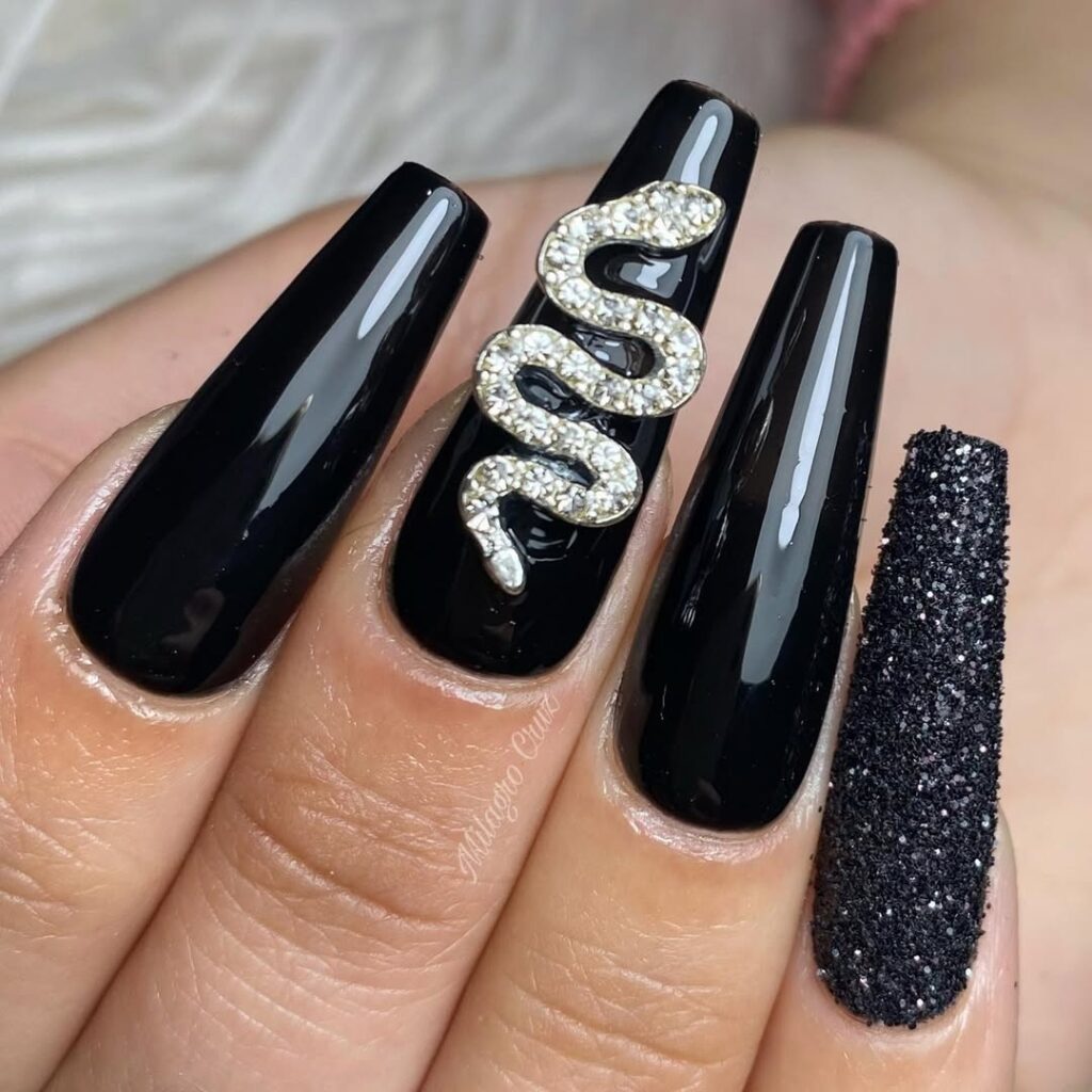 26 black coffin nails ideas