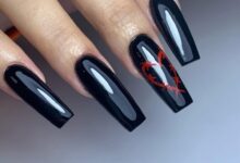 28 black coffin nails ideas