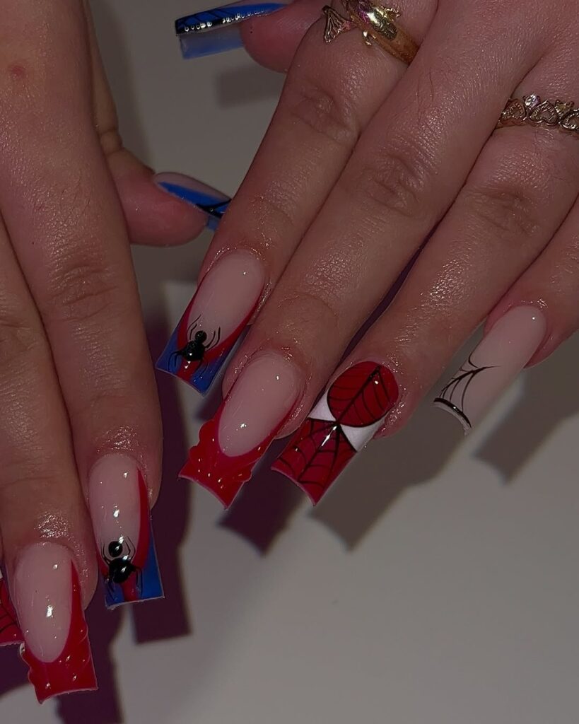 28 spider man nails idea 2025