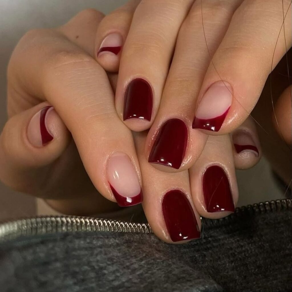 30 burgundy nails acrylic design 2025