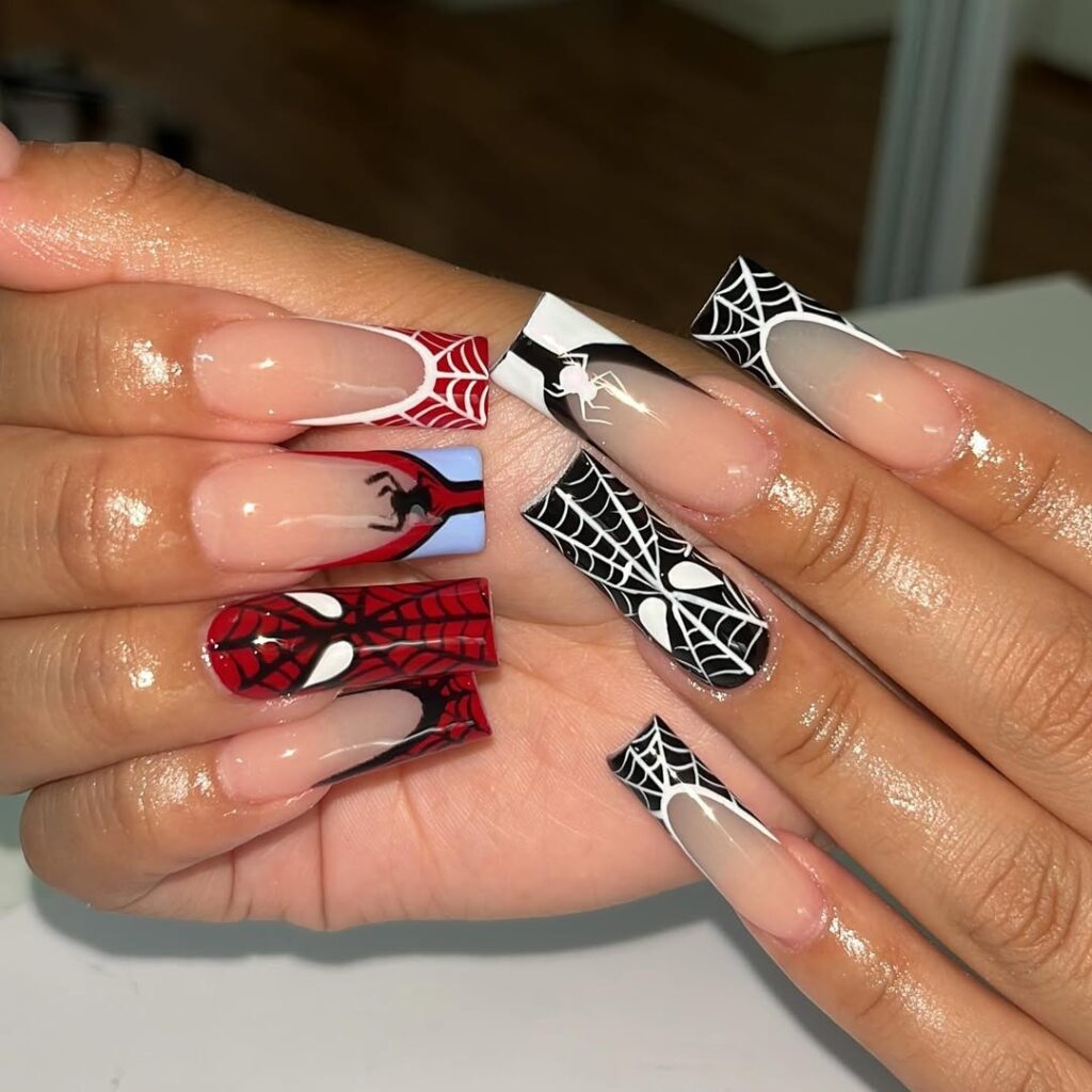 31 spider man nails idea 2025