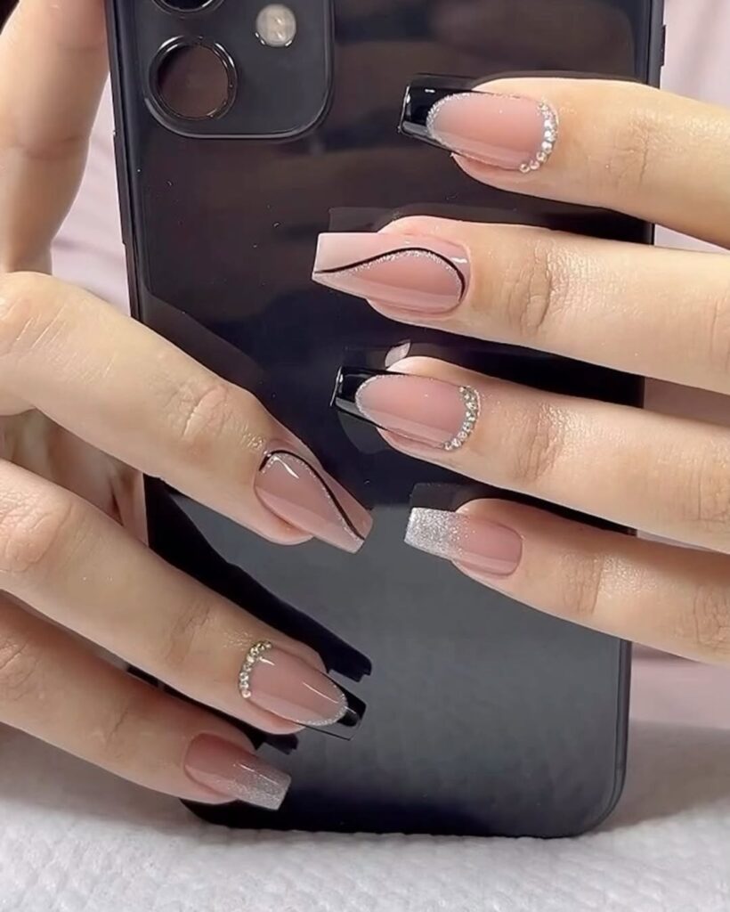 33 black coffin nails ideas