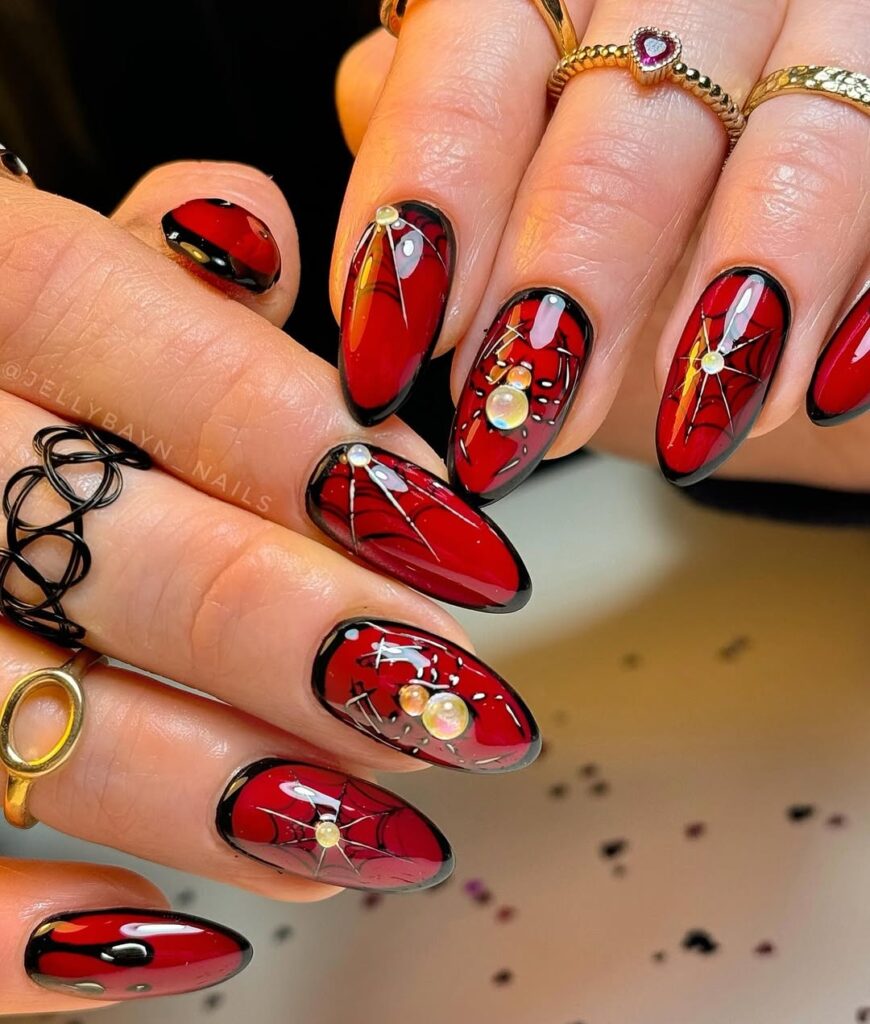 34 spider man nails idea 2025