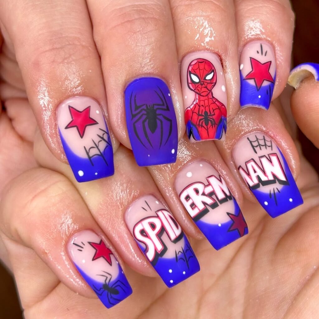 37 spider man nails idea 2025