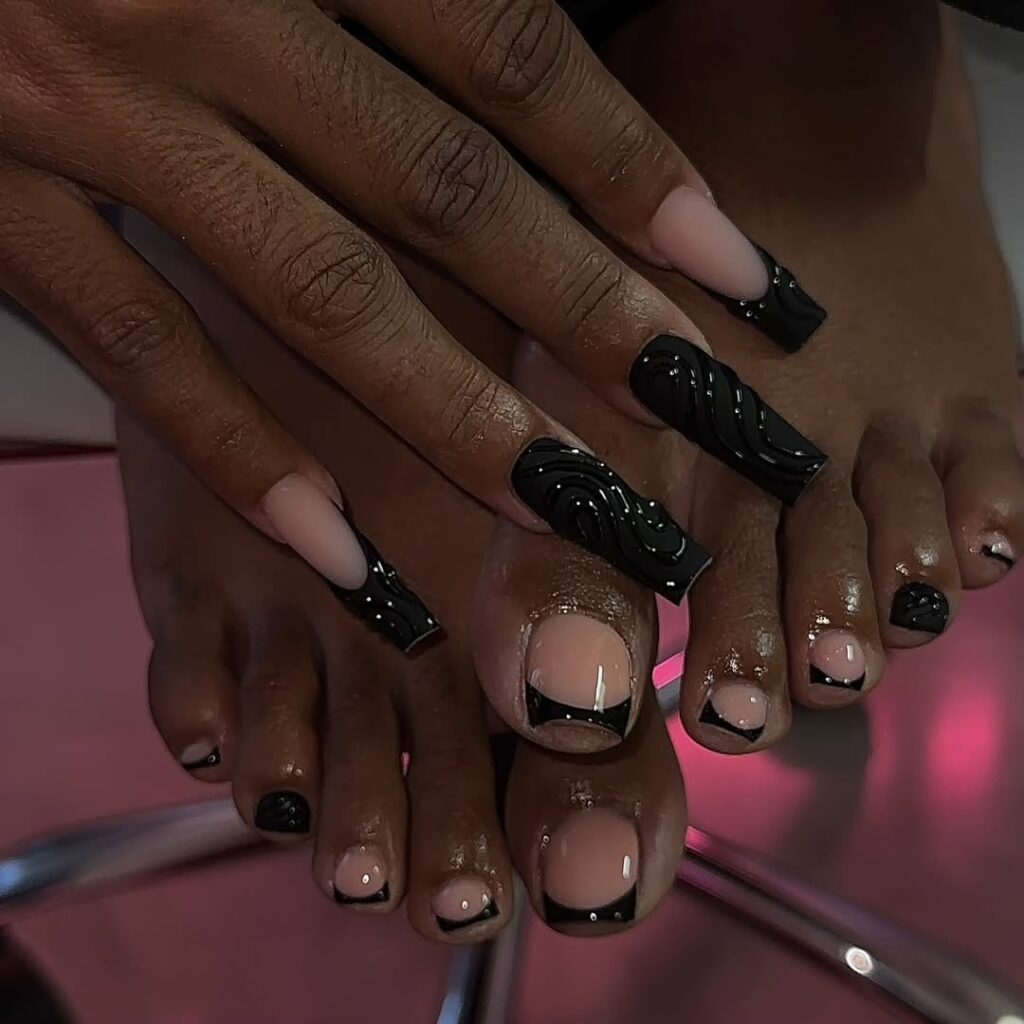 39 black coffin nails ideas