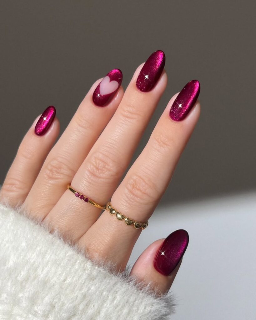 39 burgundy nails acrylic design 2025