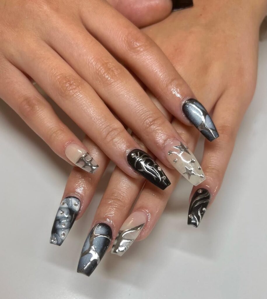 42 black coffin nails ideas