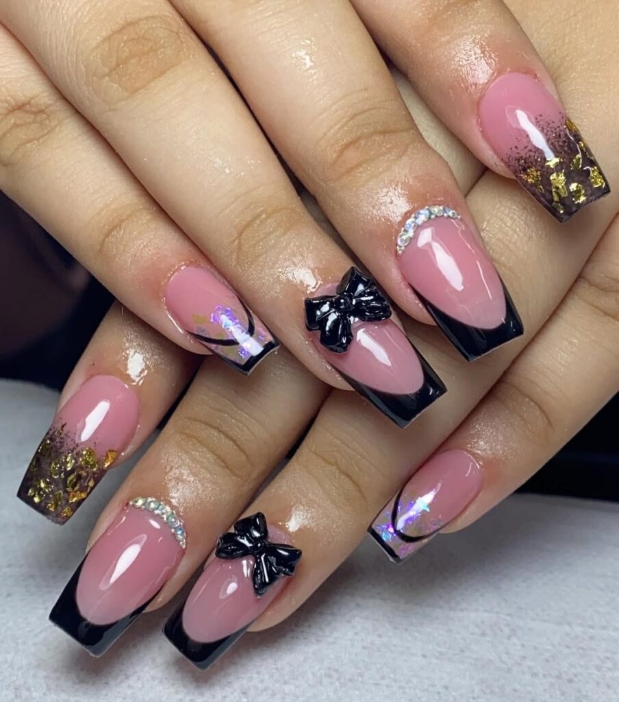 43 black coffin nails ideas