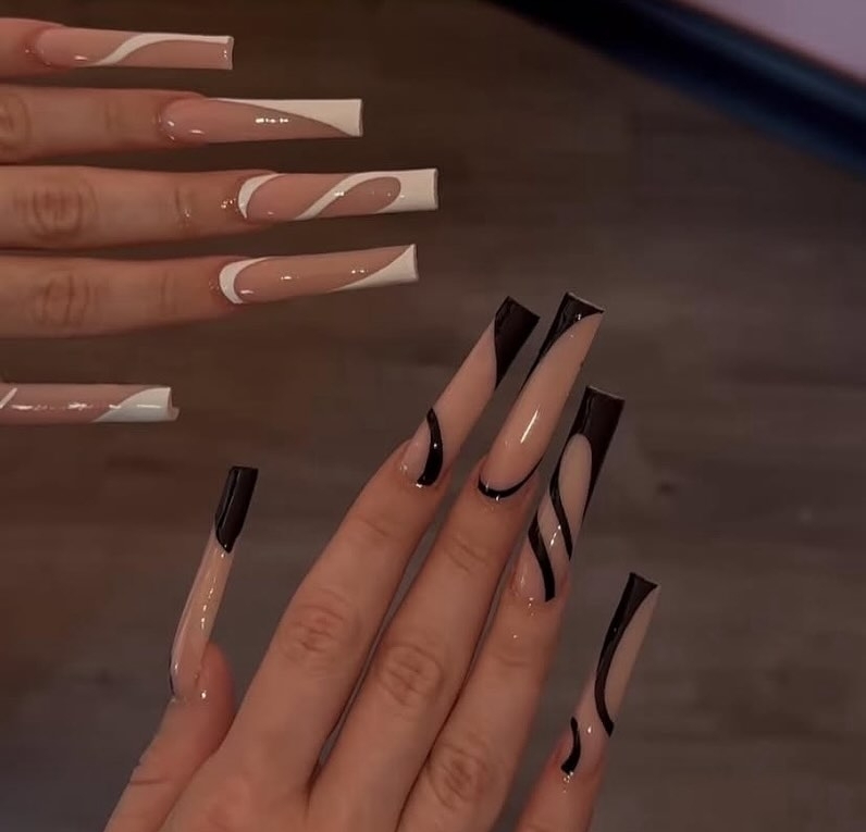 44 black coffin nails ideas