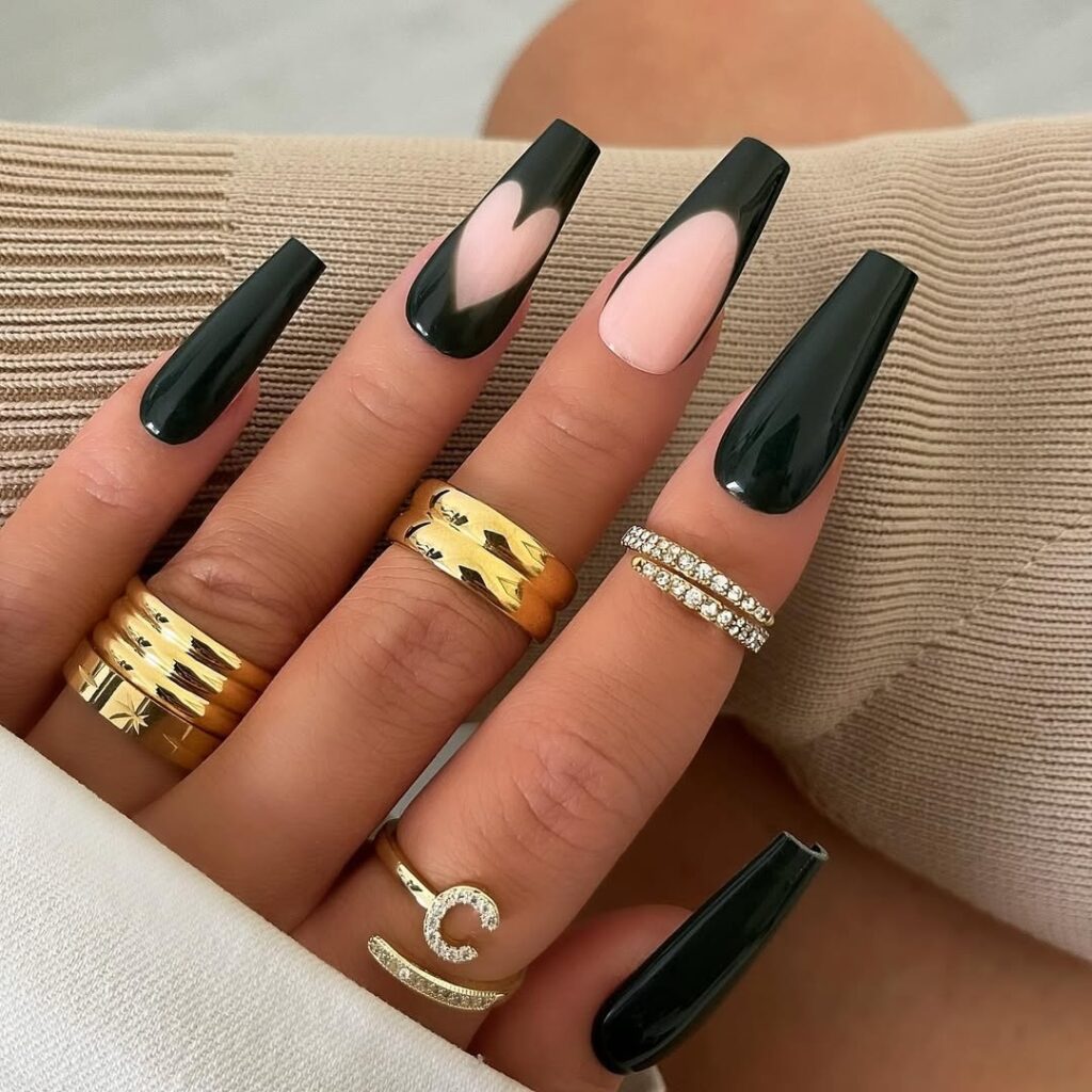 49 black coffin nails ideas