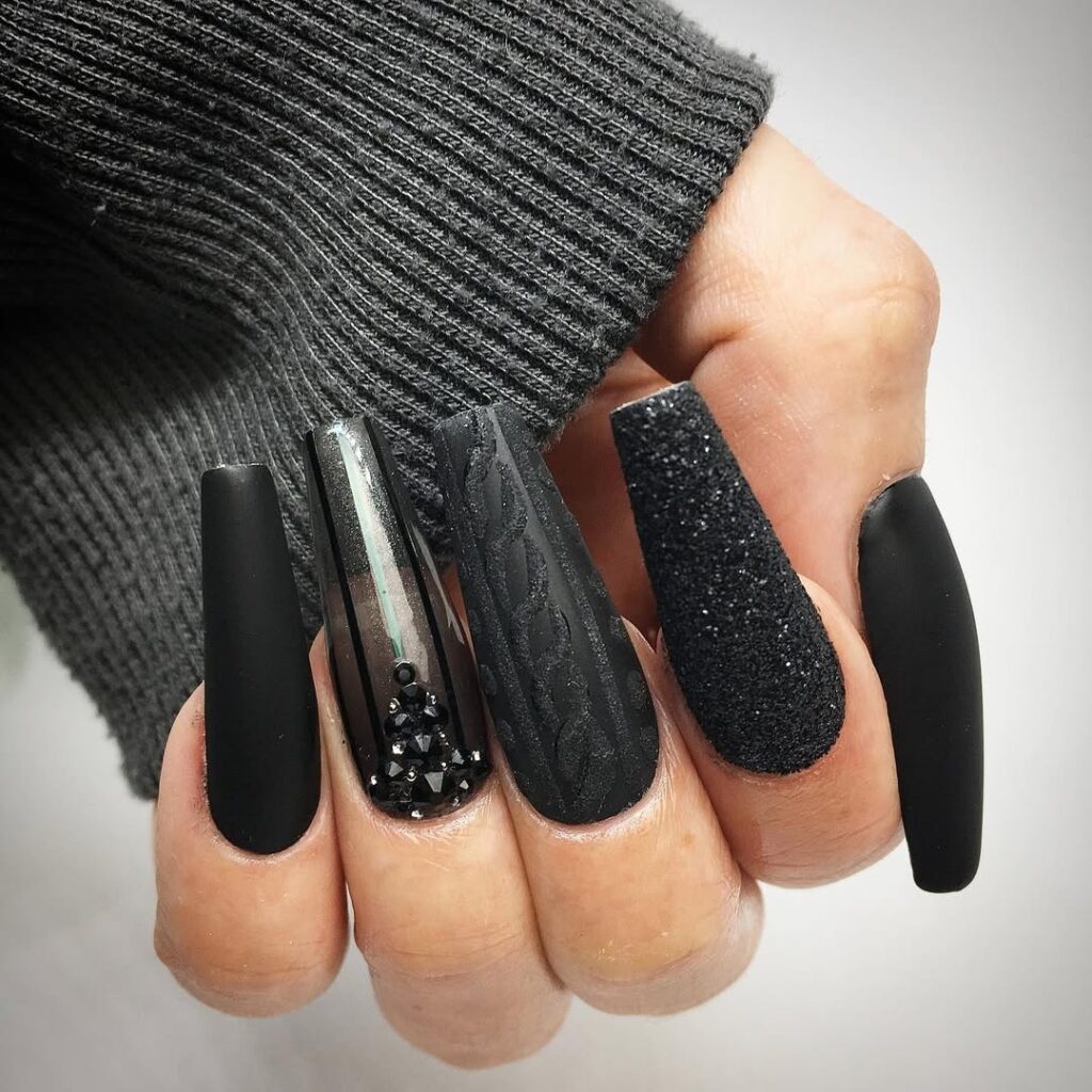 50 black coffin nails ideas